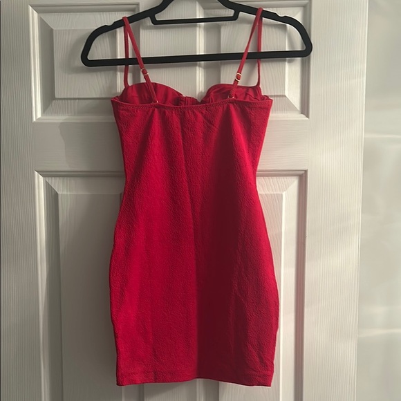 Red Strapless Dress - Picture 3 of 4